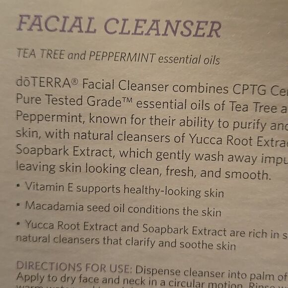 doTerra Facial Cleanser Facial Cleanser Skin Care Enriched with essential oils - Picture 12 of 16